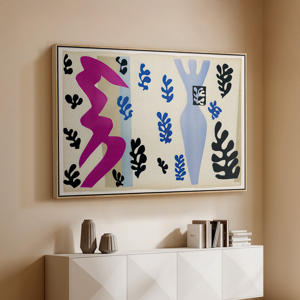 The Knife Thrower (Le lanceur de couteaux), from Jazz, 1947 - Floater Framed Canvas Print
