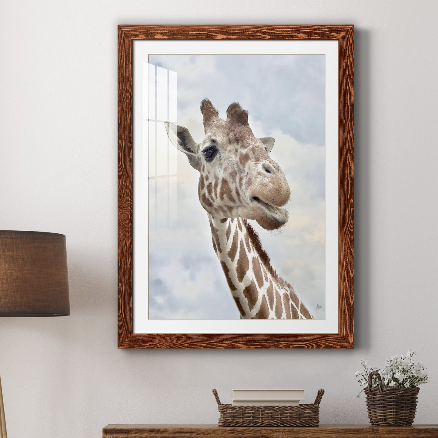 Smiley - Premium Framed Print - Distressed Barnwood Frame - Ready to Hang