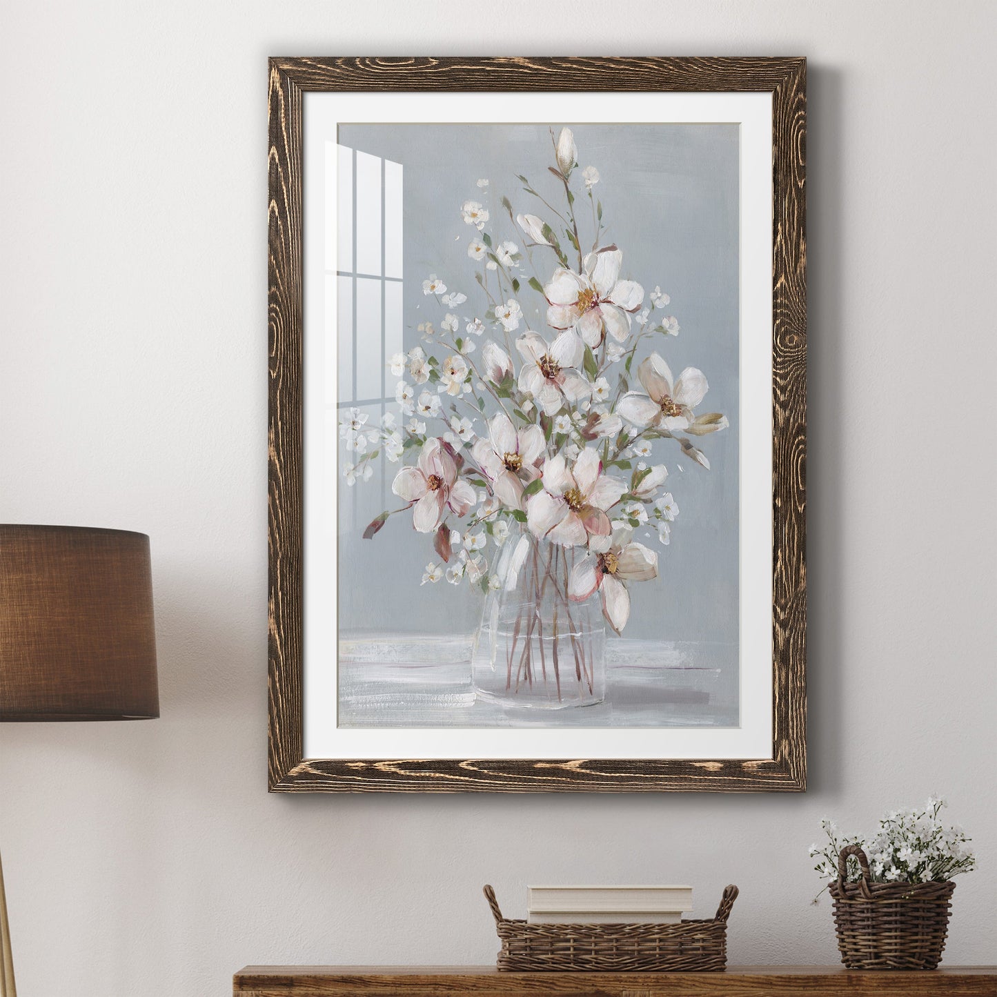 Magnolia Romance - Premium Framed Print - Distressed Barnwood Frame - Ready to Hang