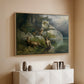 Eagles and Dying Stag on a Lakeshore, 1836 - Floater Framed Canvas Print