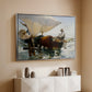 The Return from Fishing: Hauling the Boat, 1894 - Floater Framed Canvas Print
