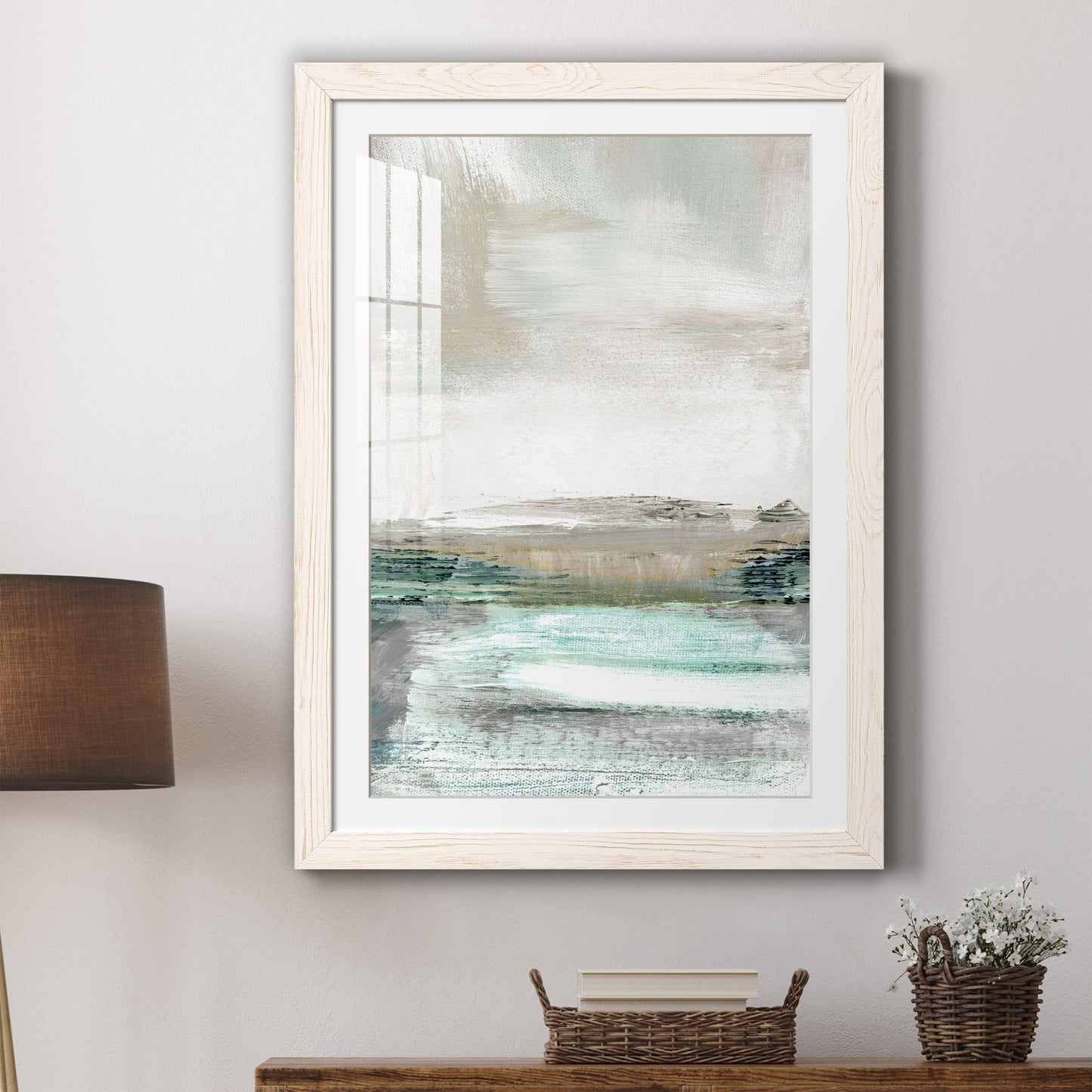 Summer Teal I - Premium Framed Print - Distressed Barnwood Frame - Ready to Hang