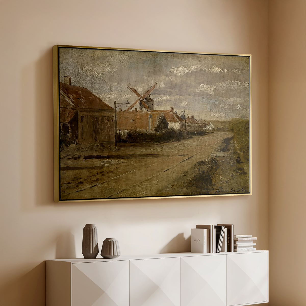 The Mill at Kiel, c. 1885-1888 - Floater Framed Canvas Print