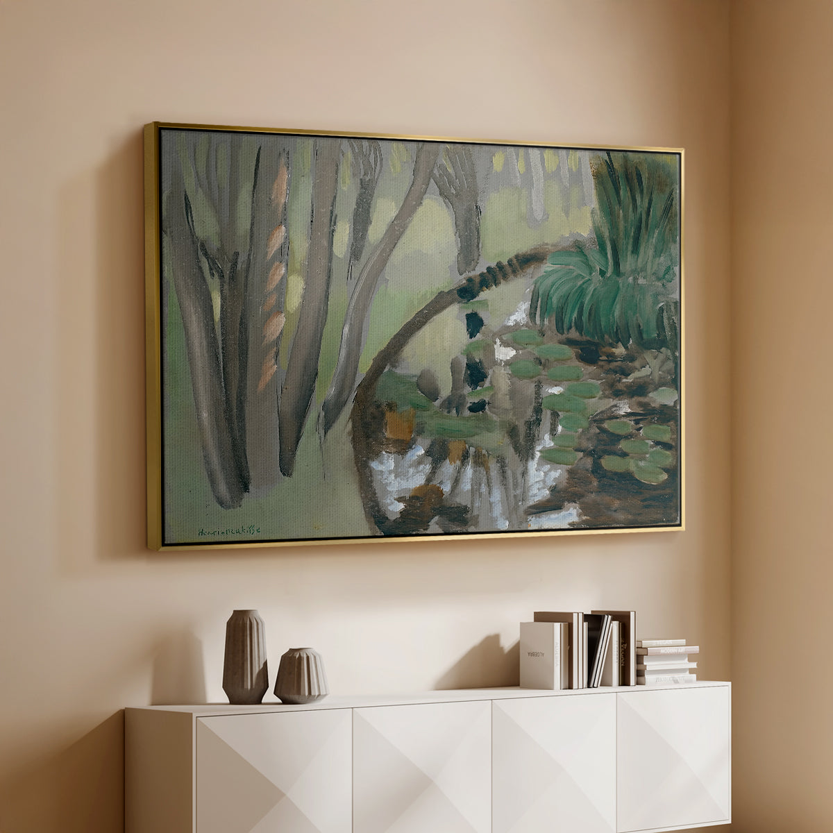 The Stream, Maintenon, 1918 - Floater Framed Canvas Print