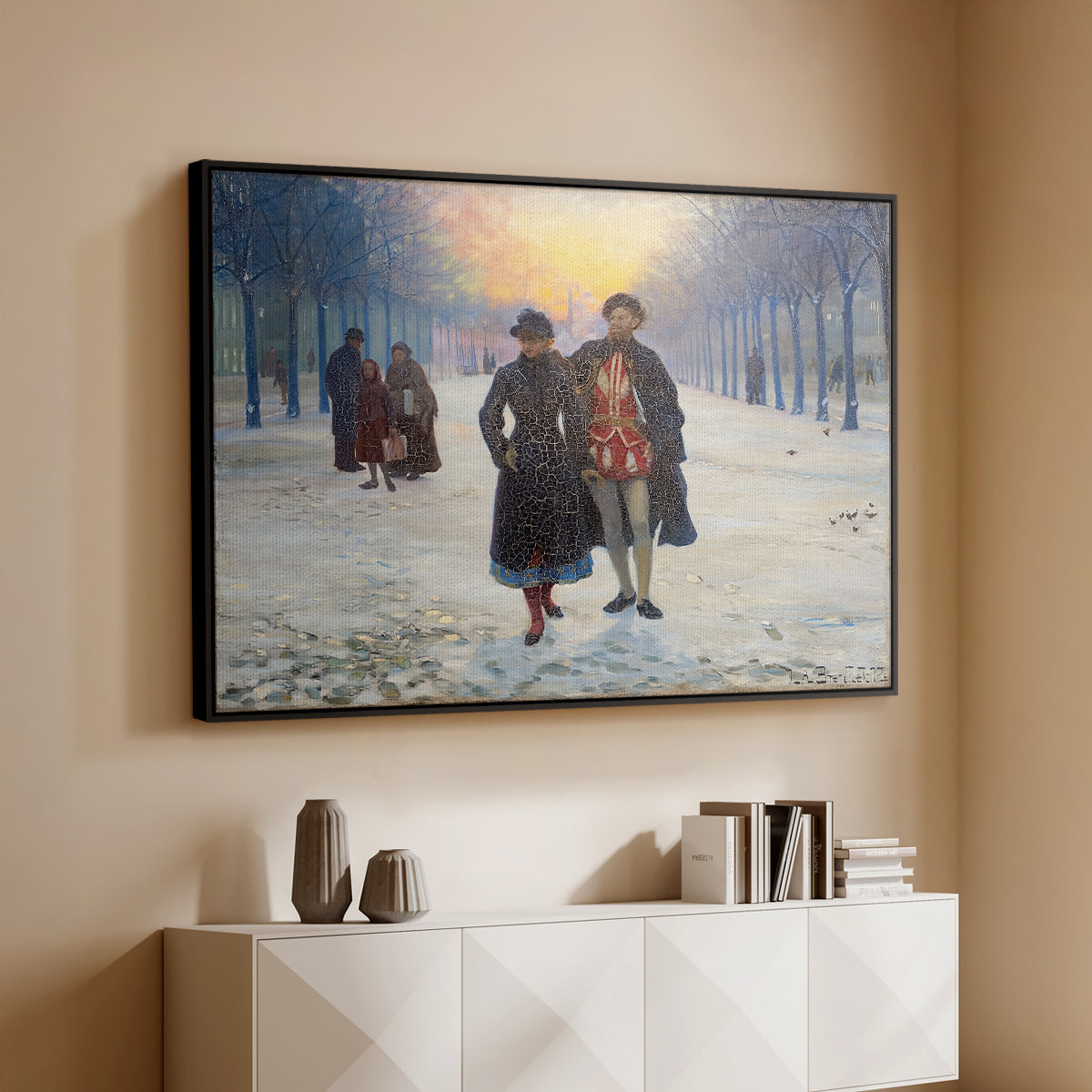 Morning after the Carnival, 1884 - Floater Framed Canvas Print