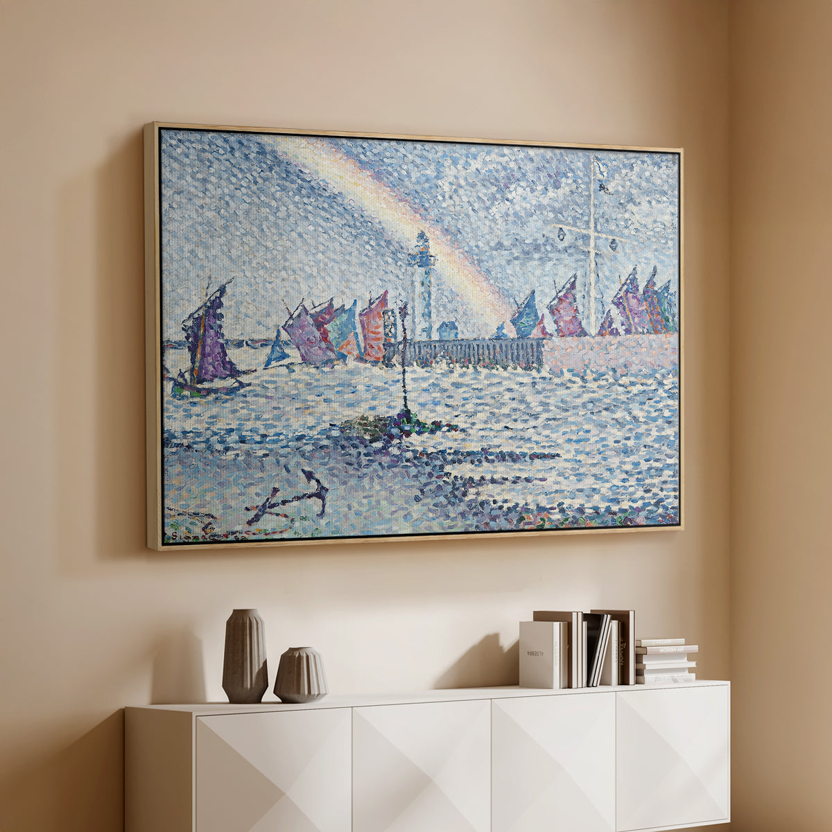 Entrance to the Port of Honfleur, 1899 - Floater Framed Canvas Print