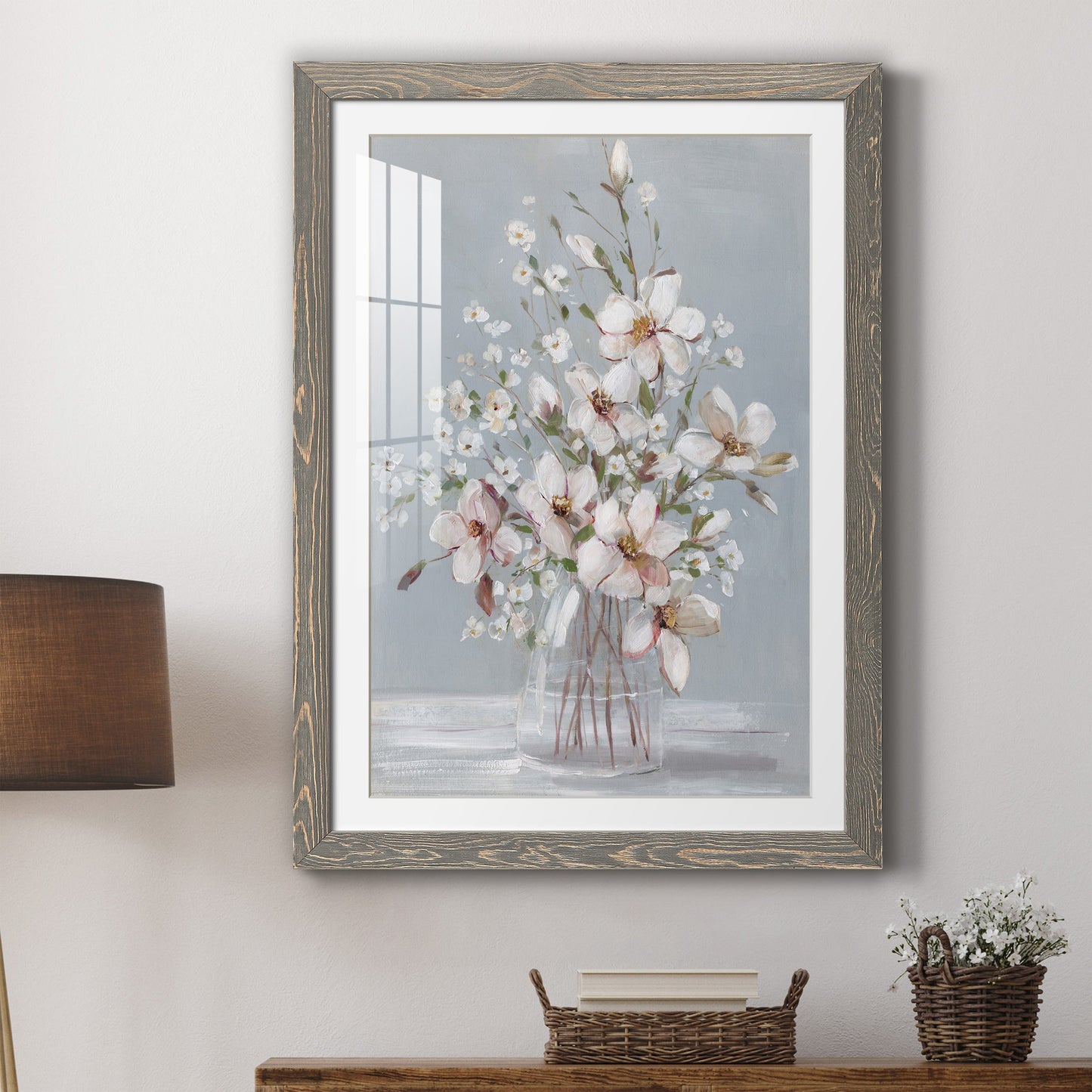 Magnolia Romance - Premium Framed Print - Distressed Barnwood Frame - Ready to Hang