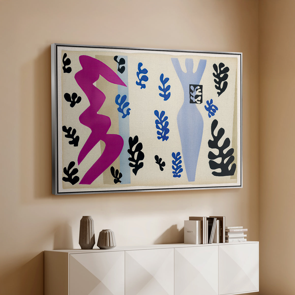 The Knife Thrower (Le lanceur de couteaux), from Jazz, 1947 - Floater Framed Canvas Print