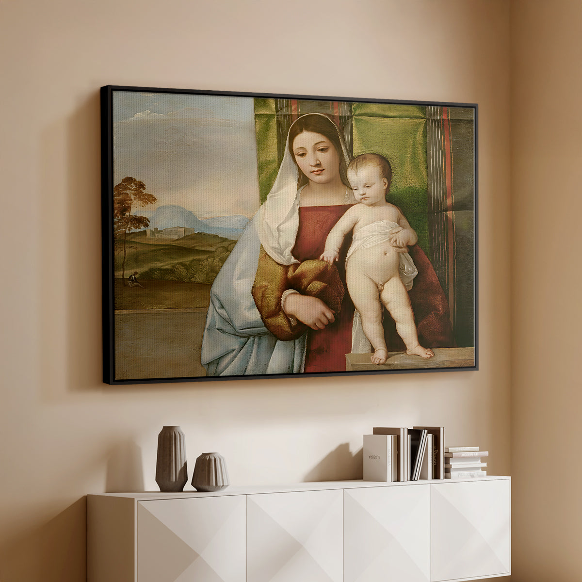 The Gypsy Madonna (La Zingarella), c. 1510-1511 - Floater Framed Canvas Print