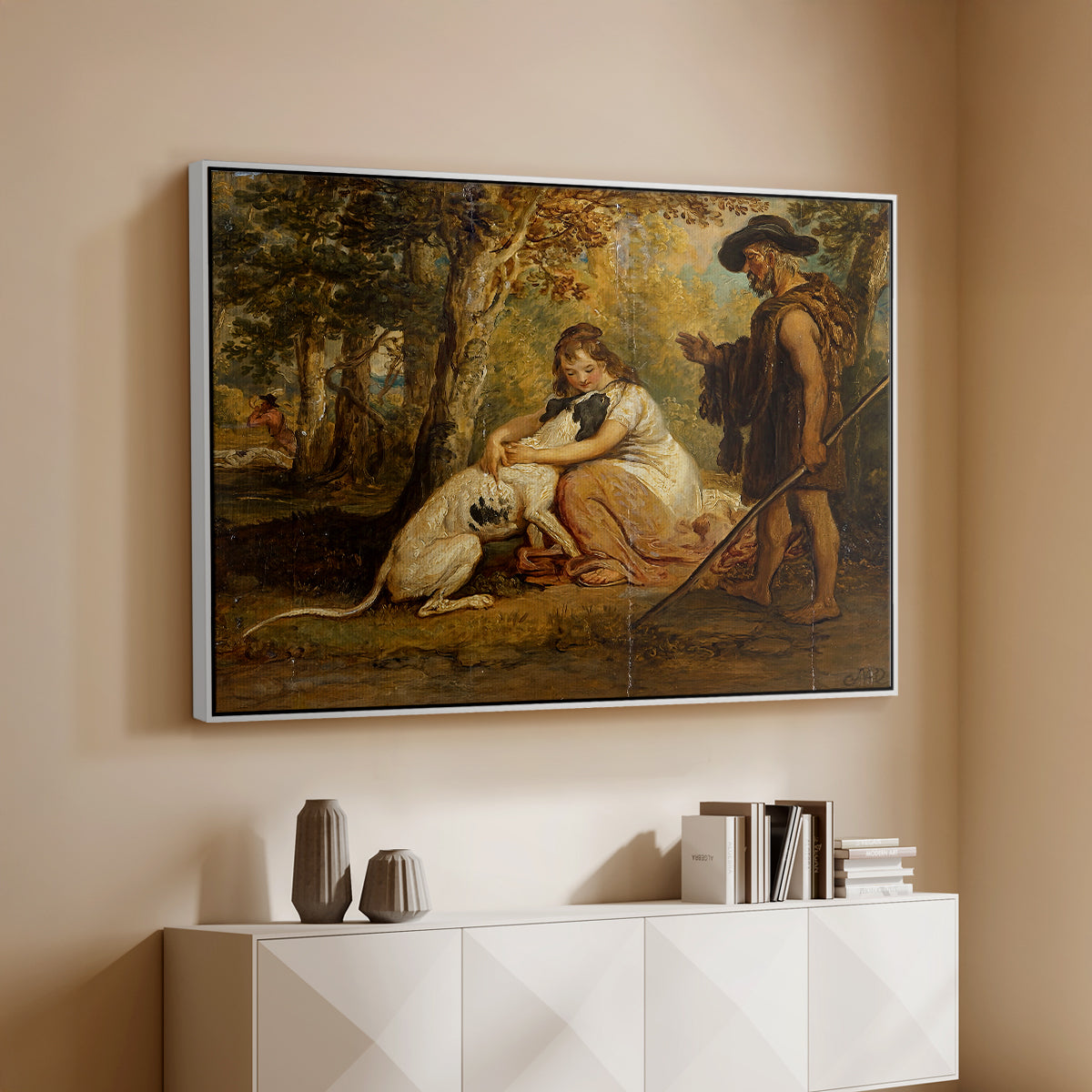 Measure for Measure, or The Biter Bit, 1840 - Floater Framed Canvas Print