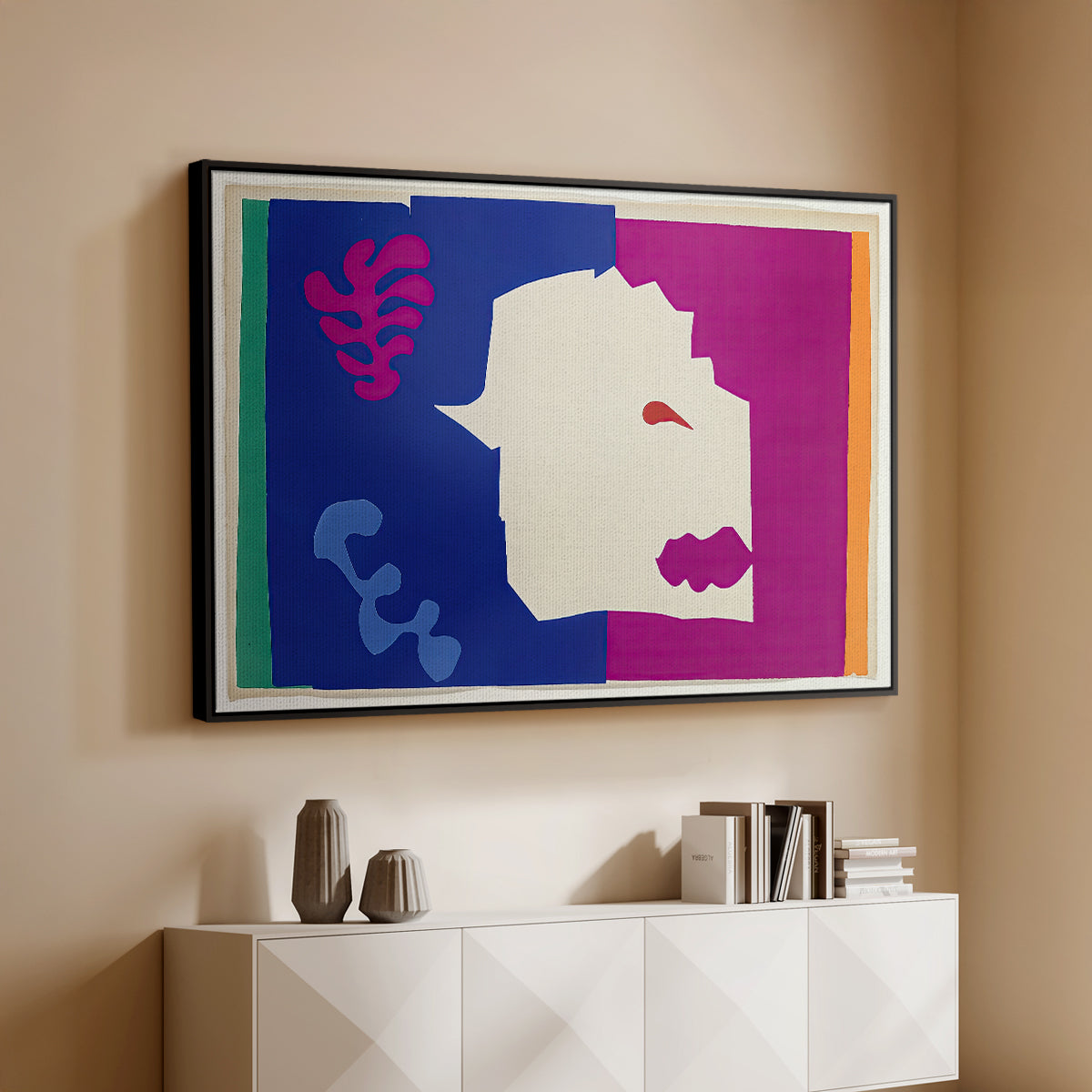 The Wolf (Le loup), from Jazz, 1947 - Floater Framed Canvas Print