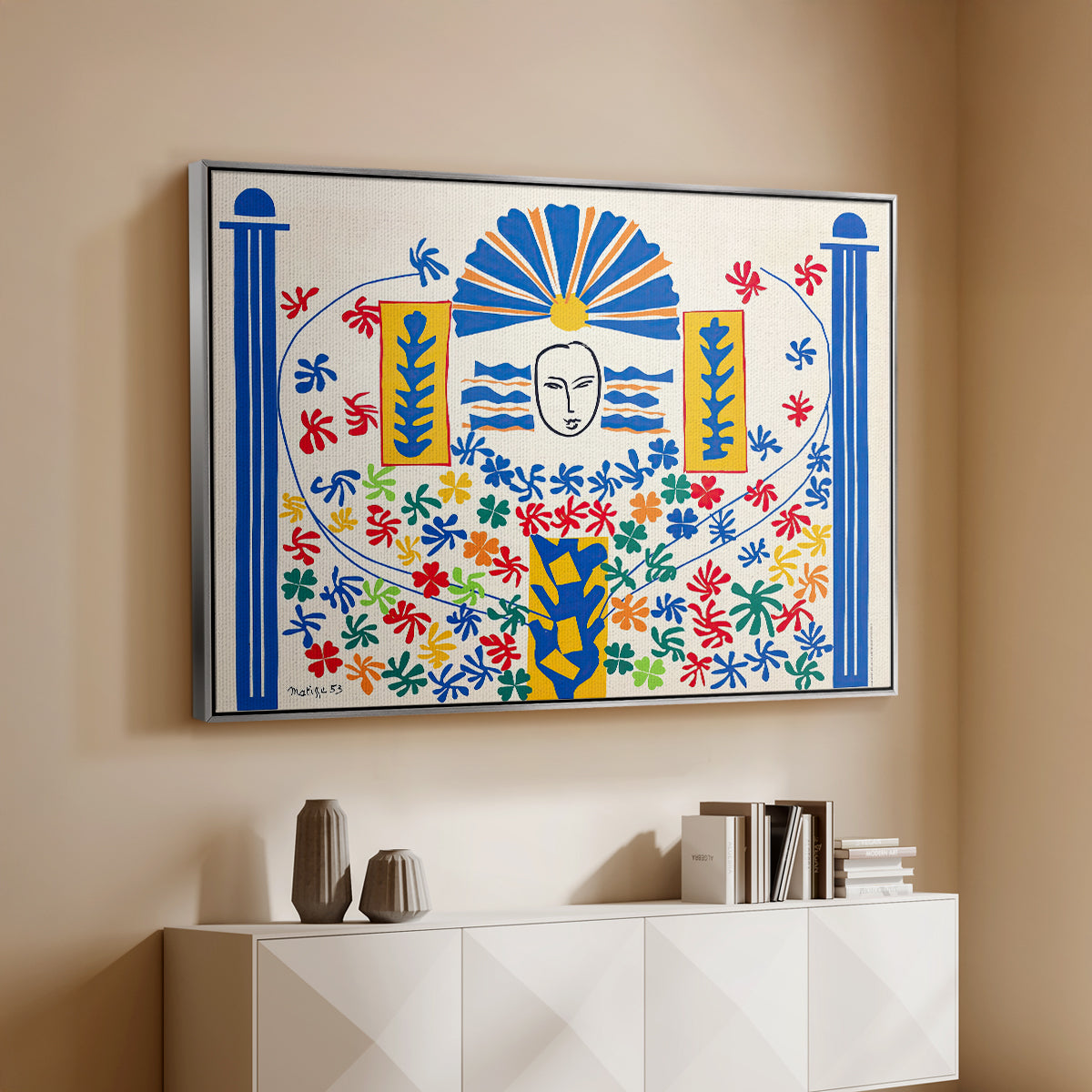 Apollo (Apollon), 1953 - Floater Framed Canvas Print