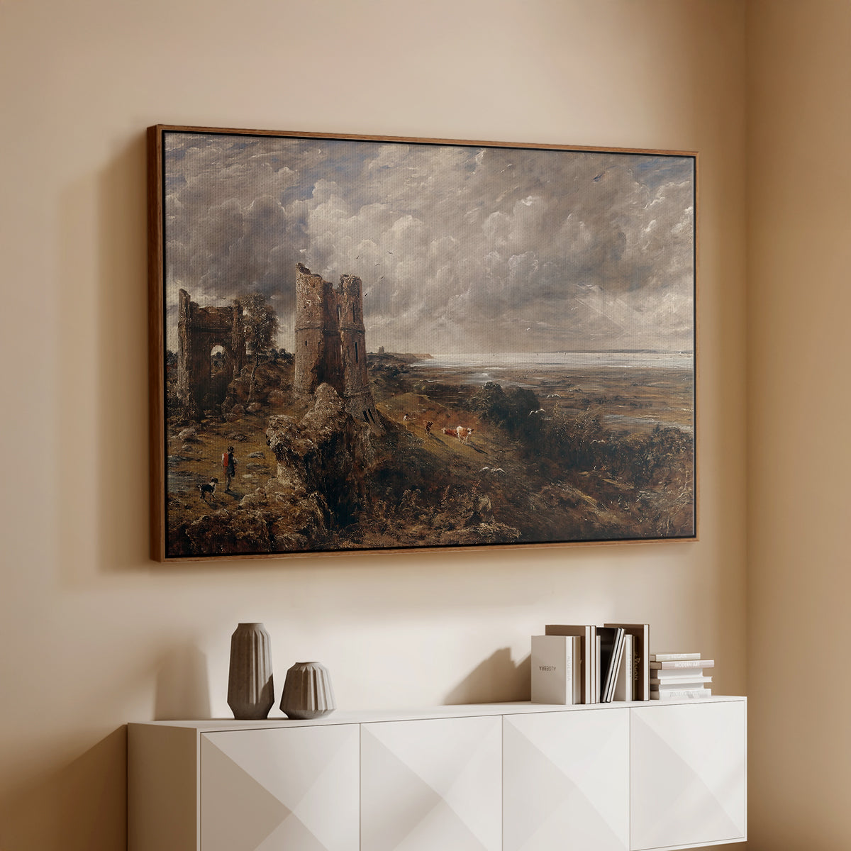 Hadleigh Castle, Mouth of Thames, c. 1829 - Floater Framed Canvas Print