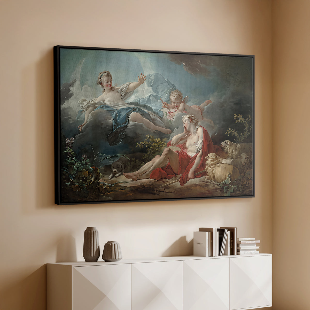 Diana and Endymion, c. 1753-1756 - Floater Framed Canvas Print