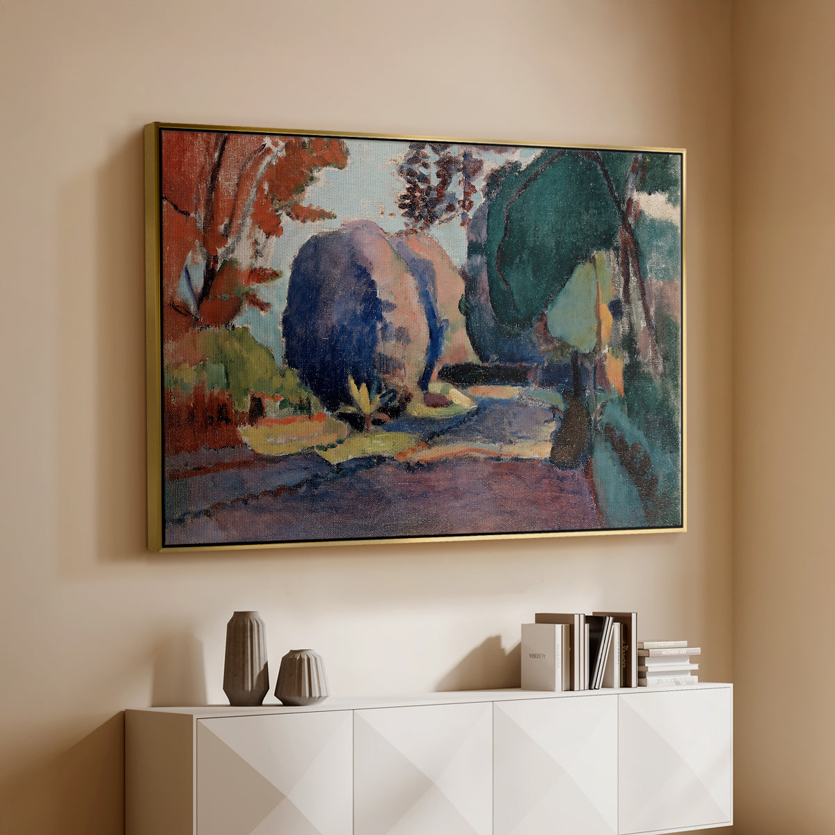 The Luxembourg Gardens, 1901 - Floater Framed Canvas Print
