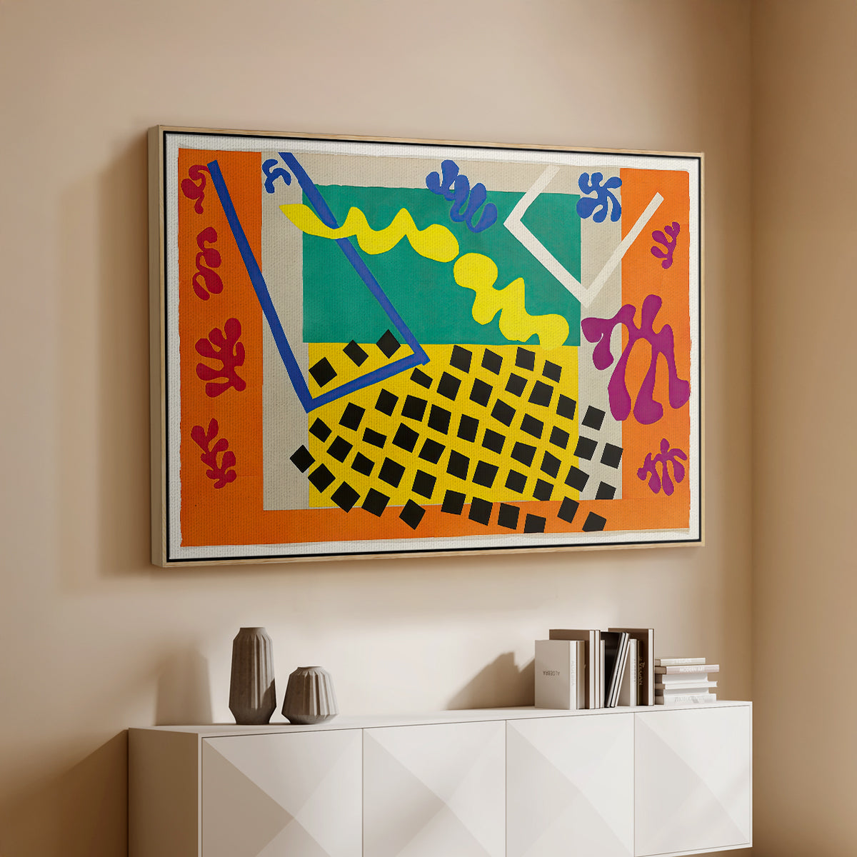 The Codomas (Les codomas), from Jazz, 1947 - Floater Framed Canvas Print