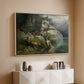 Eagles and Dying Stag on a Lakeshore, 1836 - Floater Framed Canvas Print