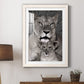 Lioness and Cub - Premium Framed Print - Distressed Barnwood Frame - Ready to Hang