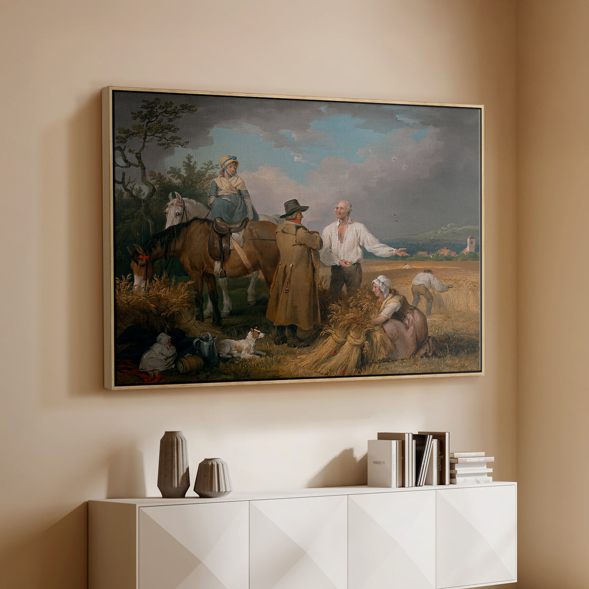 The Reapers, 1800 - Floater Framed Canvas Print