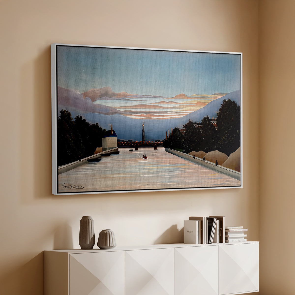 The Eiffel Tower, c. 1898 - Floater Framed Canvas Print