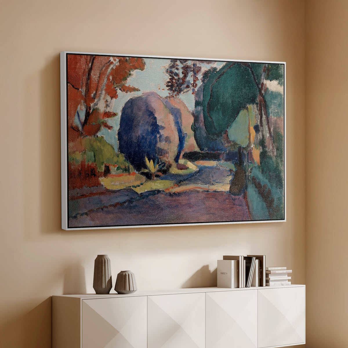 The Luxembourg Gardens, 1901 - Floater Framed Canvas Print