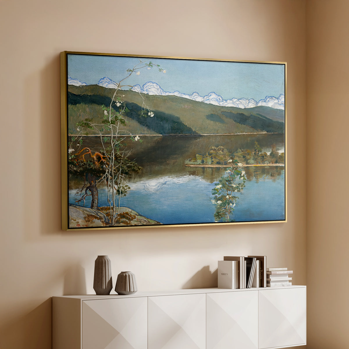 Thunderclouds on the Horizon, 1897 - Floater Framed Canvas Print