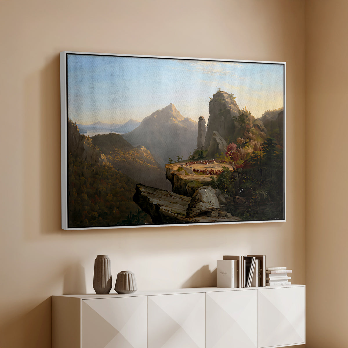 Scene from “The Last of the Mohicans”, 1827 - Floater Framed Canvas Print