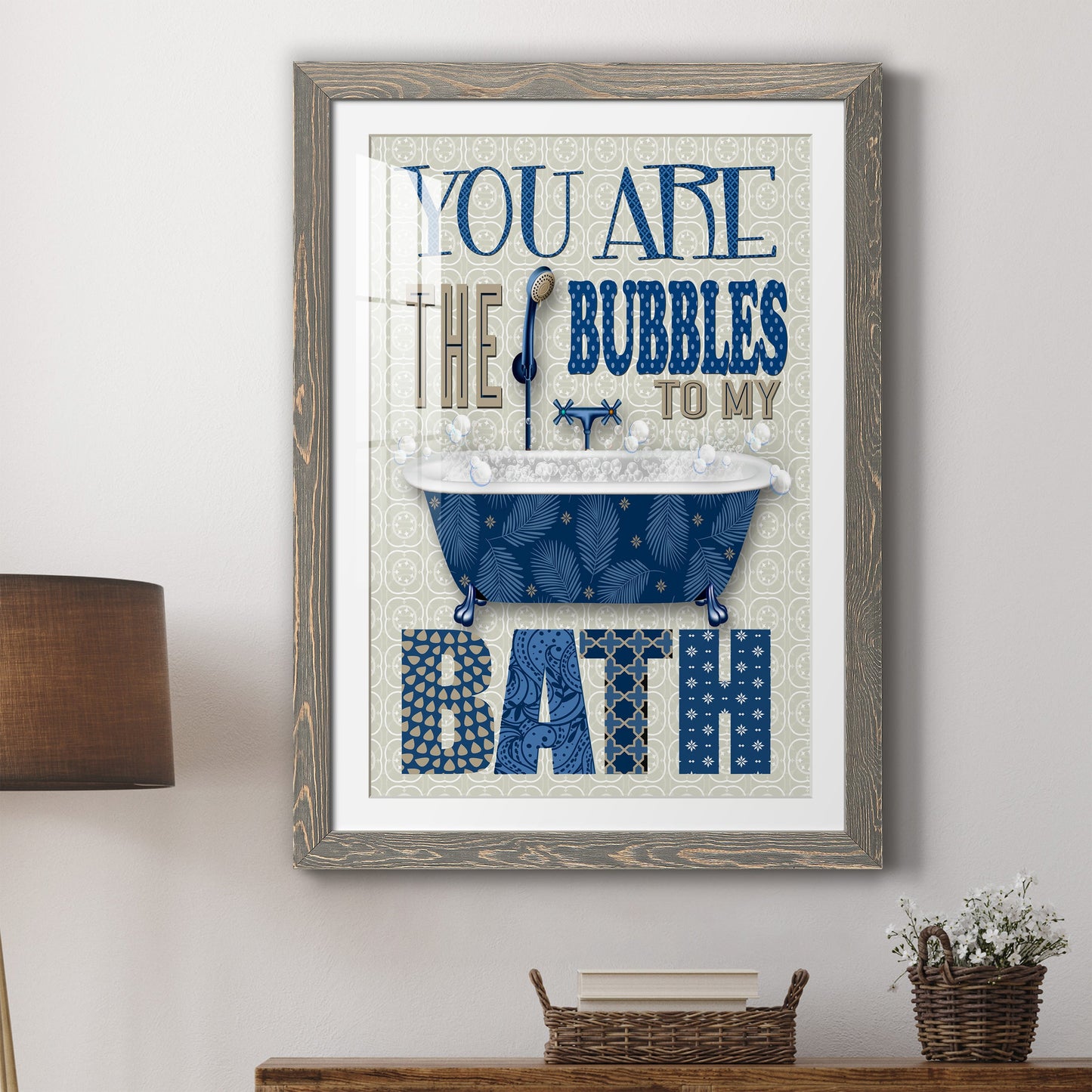 Bubble Bath - Premium Framed Print - Distressed Barnwood Frame - Ready to Hang