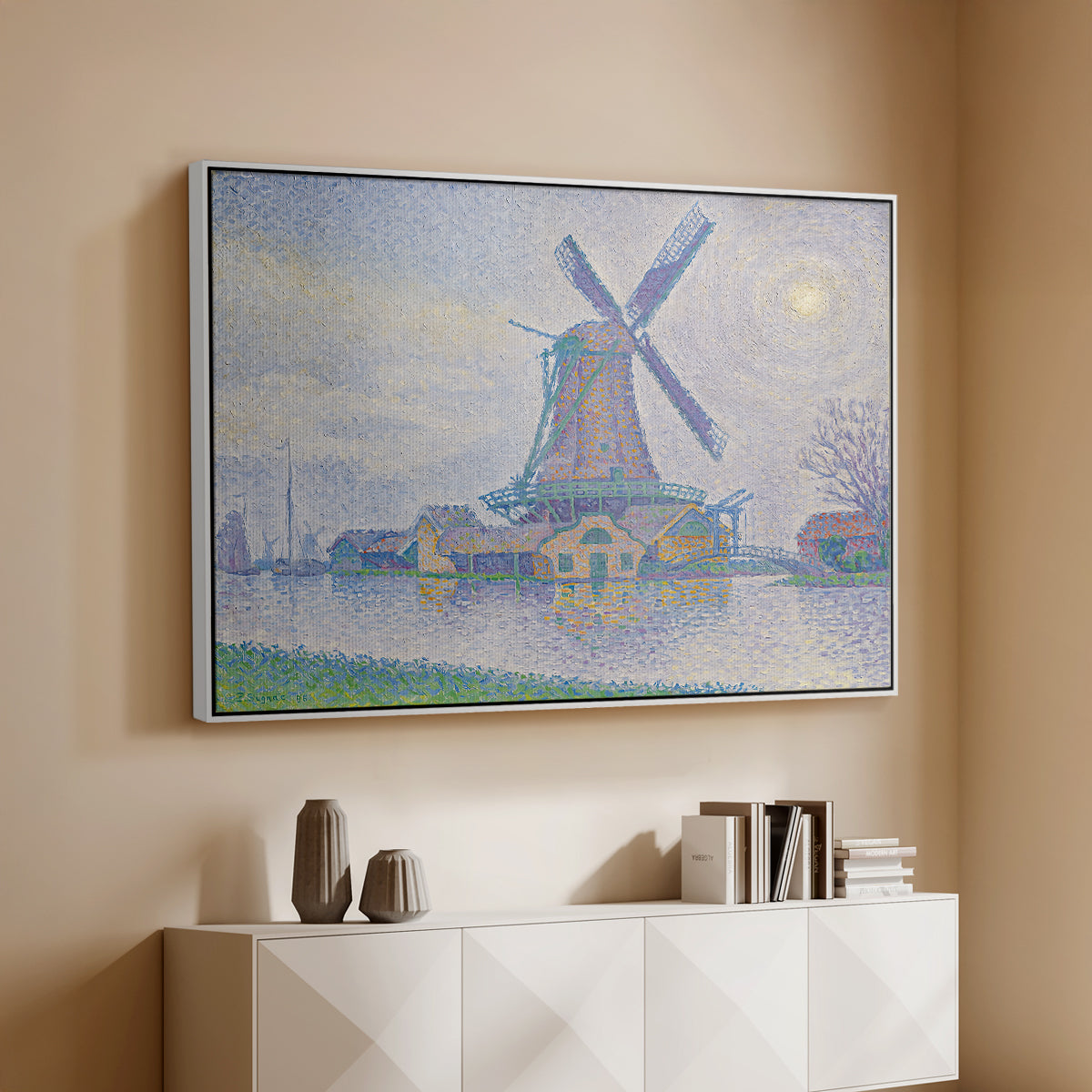 Mill of Edam (Moulin d'Edam), 1896 - Floater Framed Canvas Print
