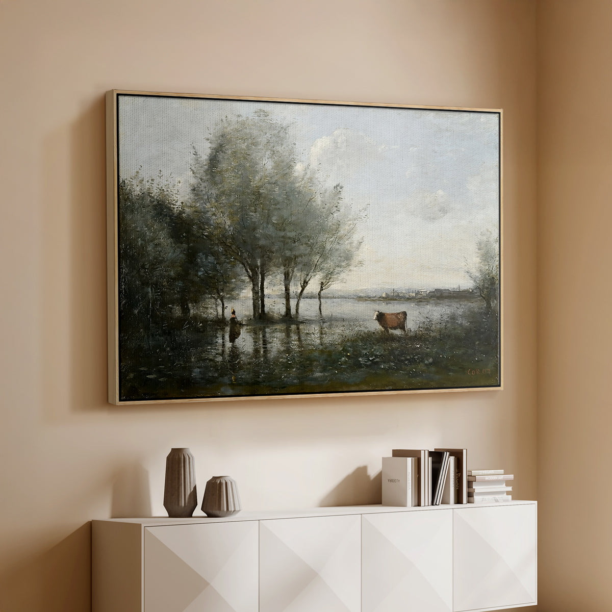 The Marsh (Le Marais), c. 1865-1870 - Floater Framed Canvas Print