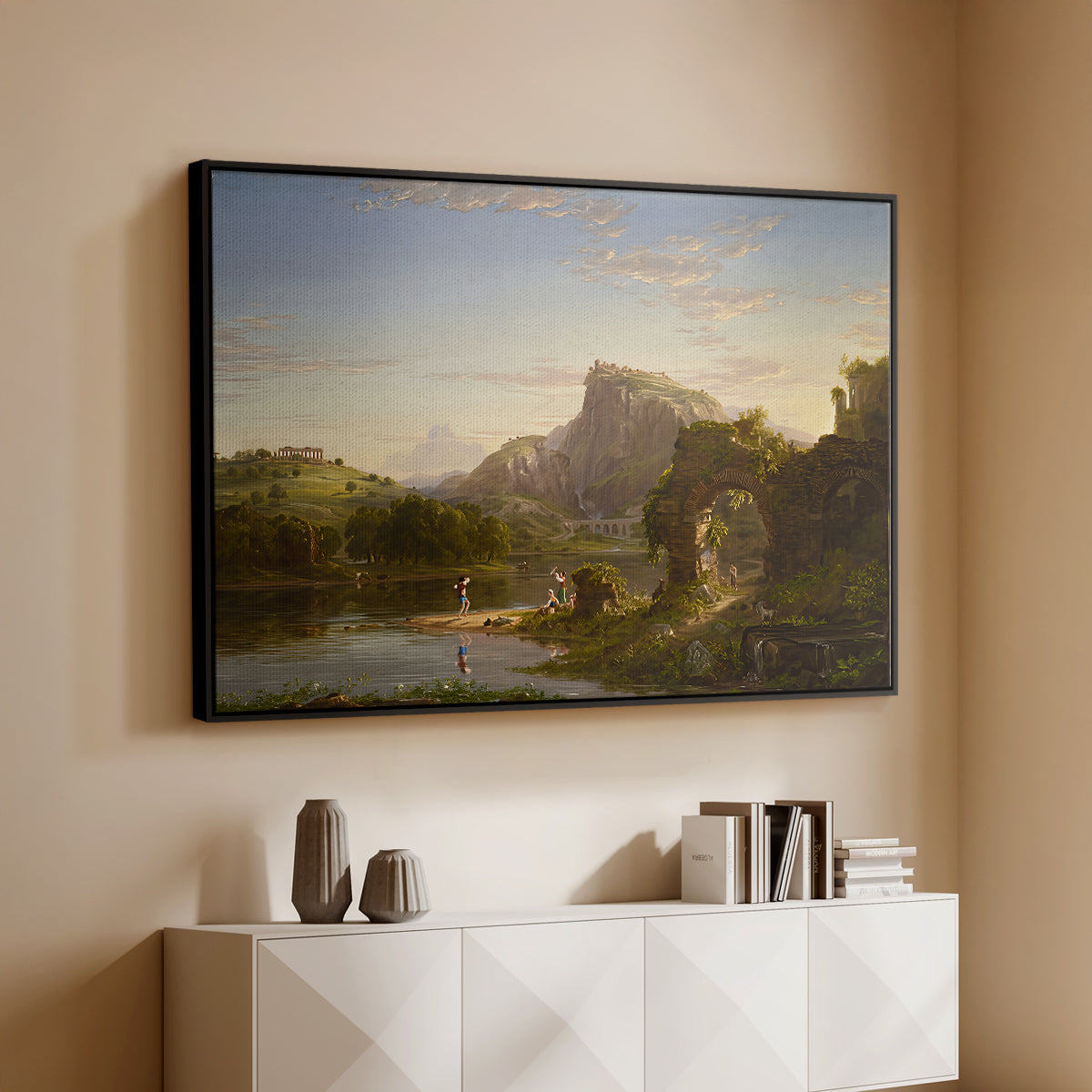 L'Allegro, 1845 - Floater Framed Canvas Print