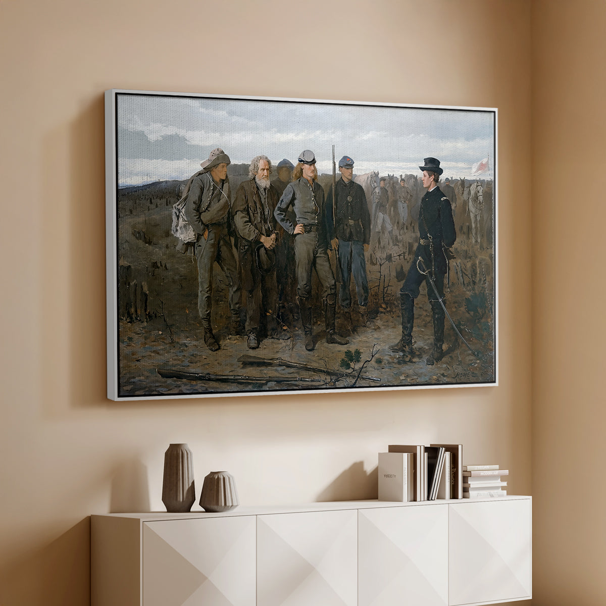 Prisoners from the Front, 1866 - Floater Framed Canvas Print