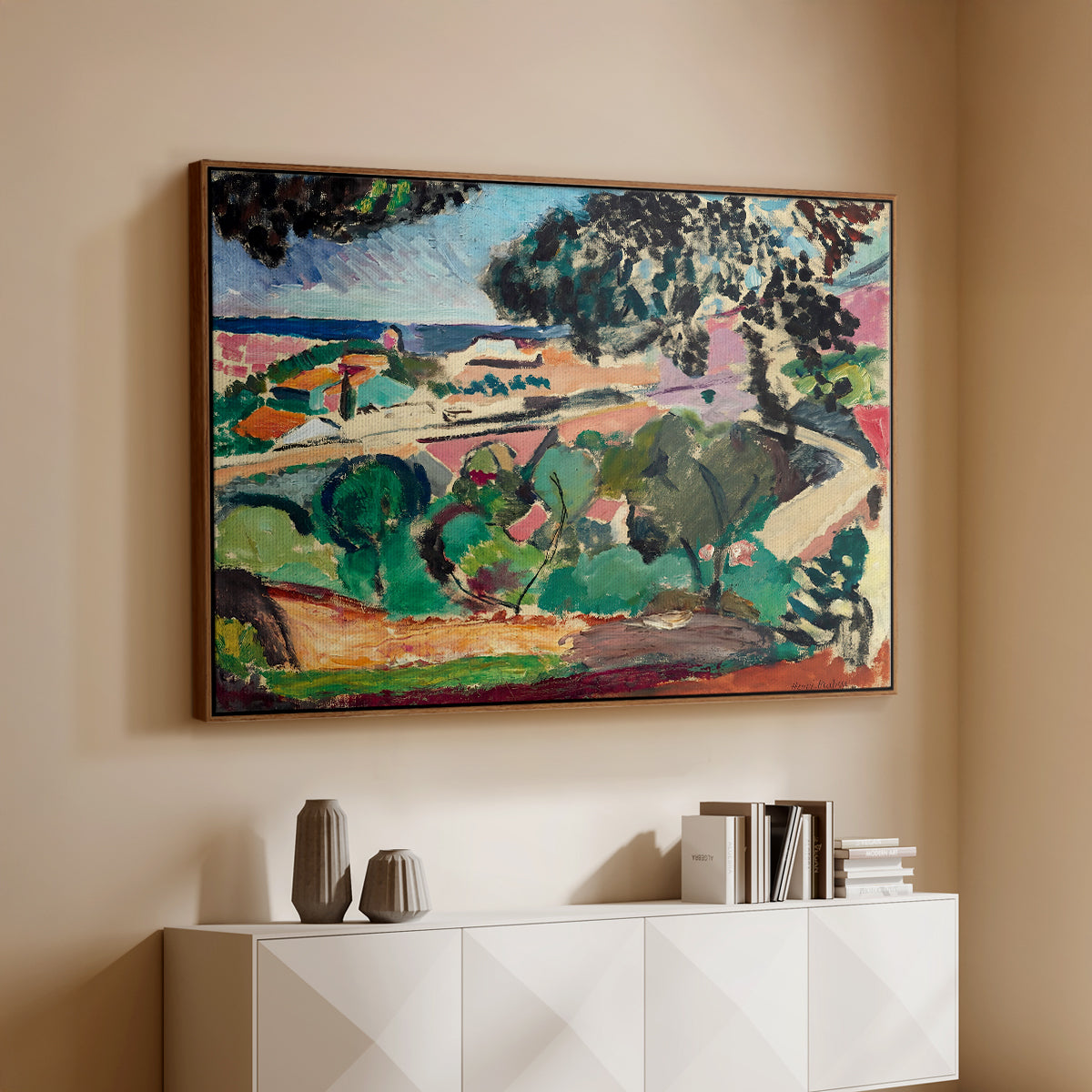 Landscape at Collioure, 1907 - Floater Framed Canvas Print