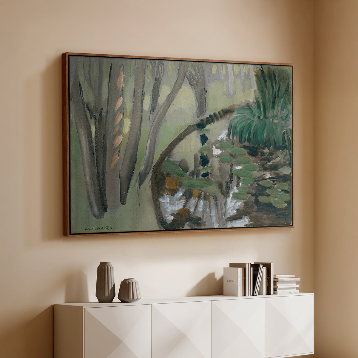 The Stream, Maintenon, 1918 - Floater Framed Canvas Print