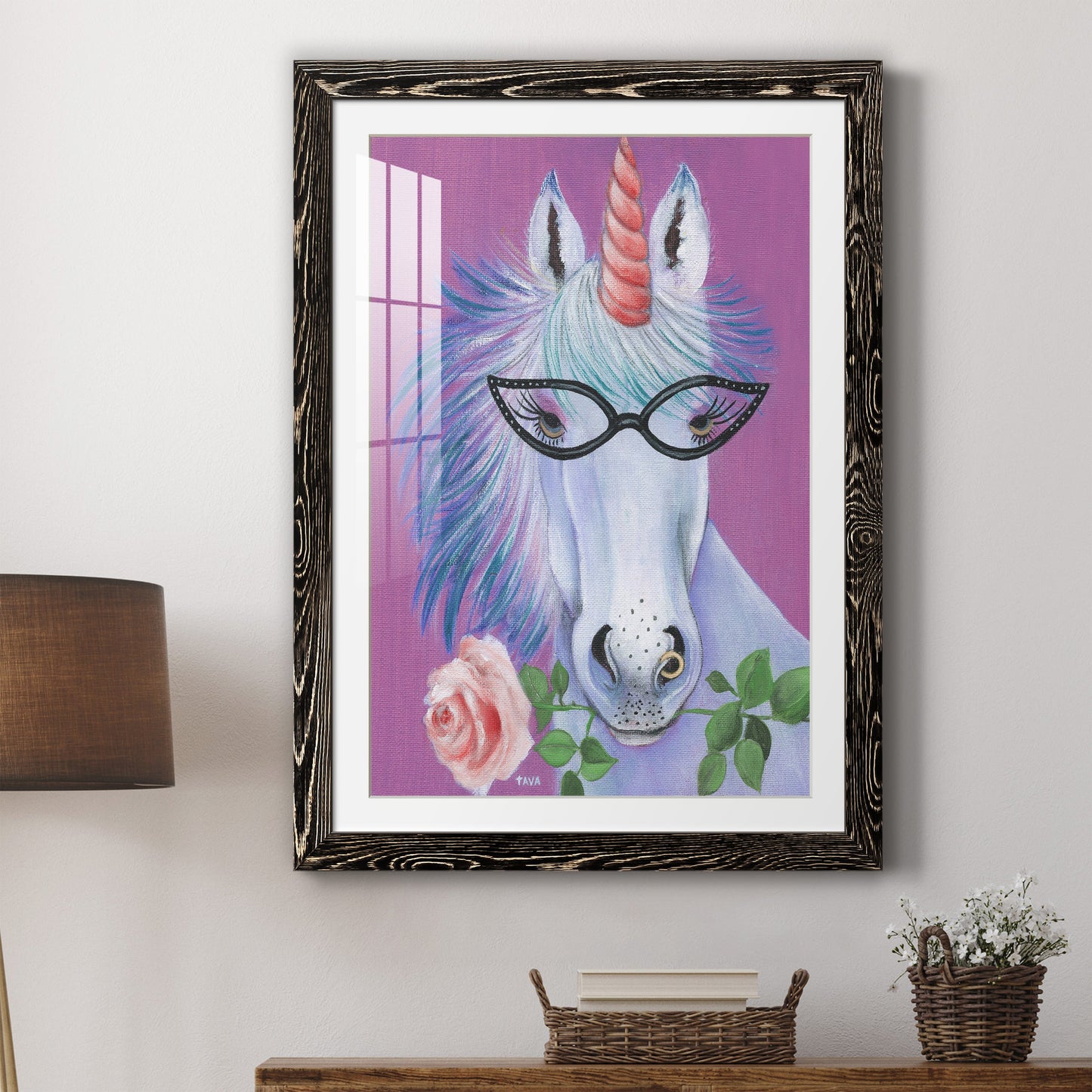 Unicorn III - Premium Framed Print - Distressed Barnwood Frame - Ready to Hang