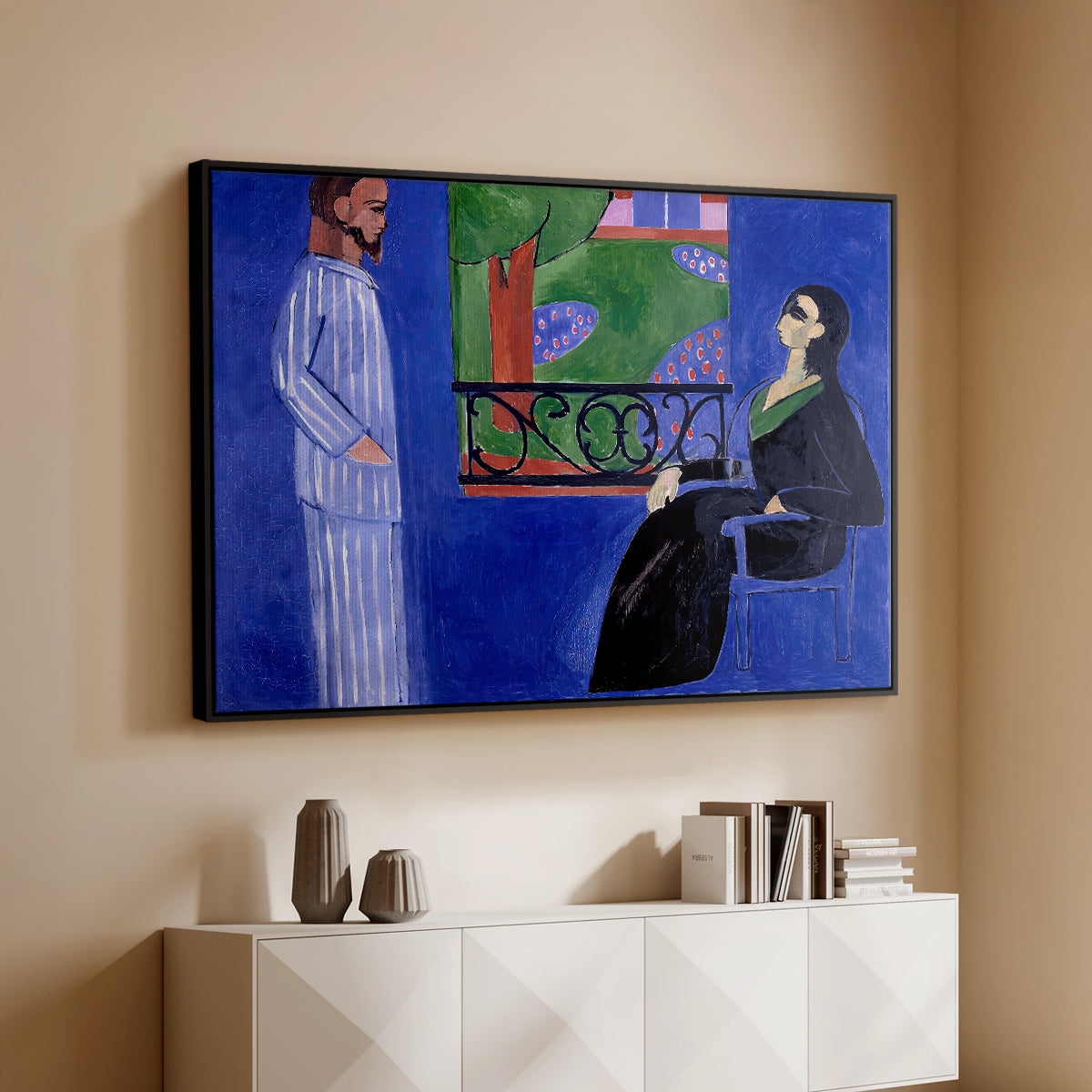 The Conversation, c. 1908-1912 - Floater Framed Canvas Print