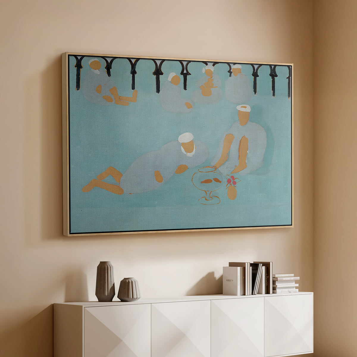 Arab Coffeehouse (Le café Maure), 1913 - Floater Framed Canvas Print