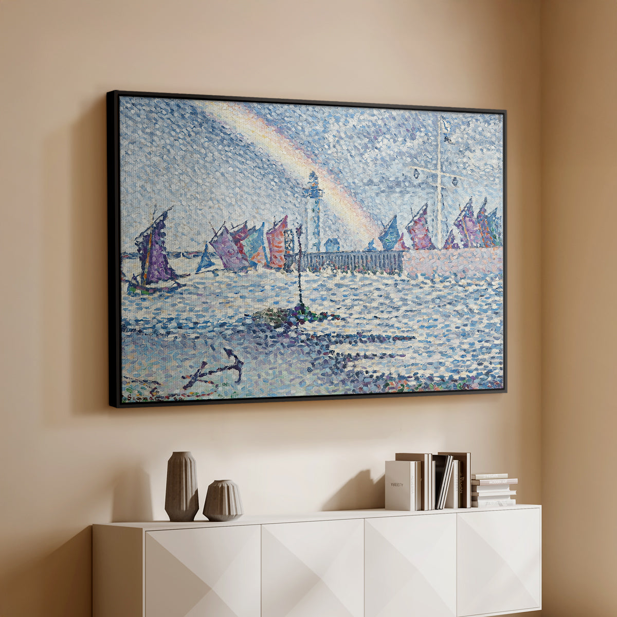 Entrance to the Port of Honfleur, 1899 - Floater Framed Canvas Print