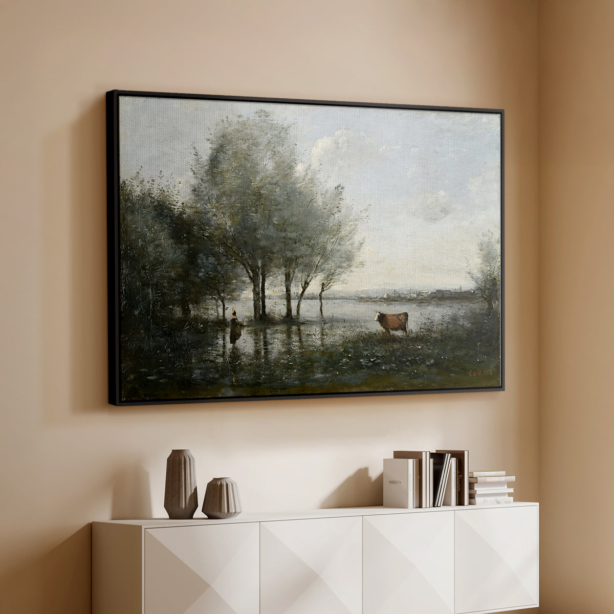 The Marsh (Le Marais), c. 1865-1870 - Floater Framed Canvas Print