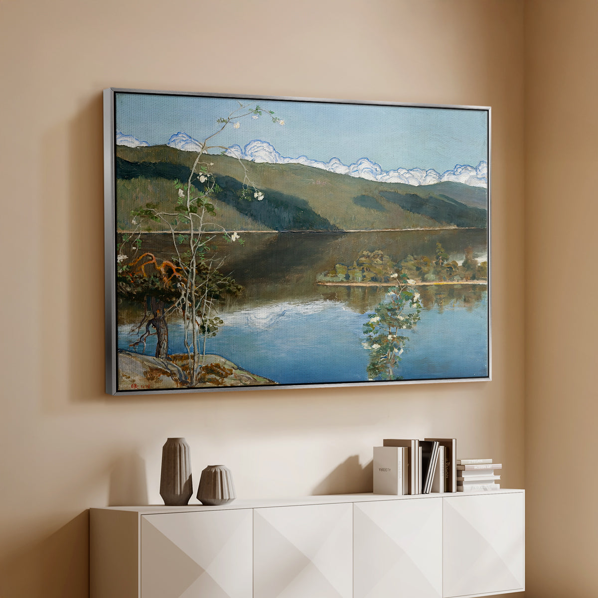 Thunderclouds on the Horizon, 1897 - Floater Framed Canvas Print