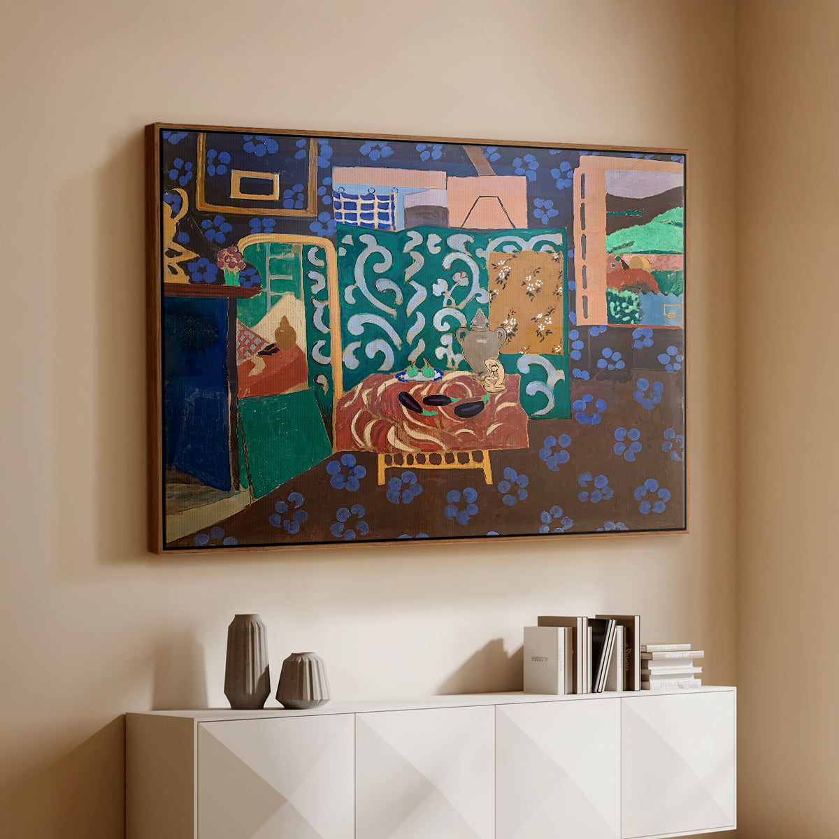 Interior with Aubergines, 1911 - Floater Framed Canvas Print
