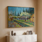 Orchard in Blossom, Bordered by Cypresses, 1888 - Floater Framed Canvas Print