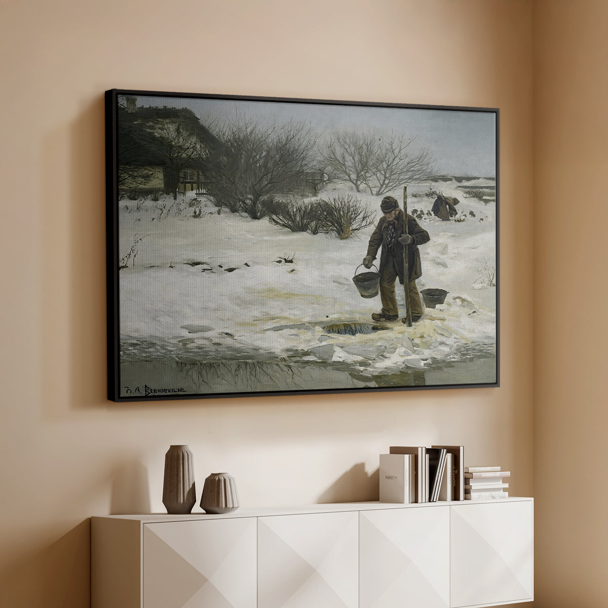 Tøsne, 1895 - Floater Framed Canvas Print