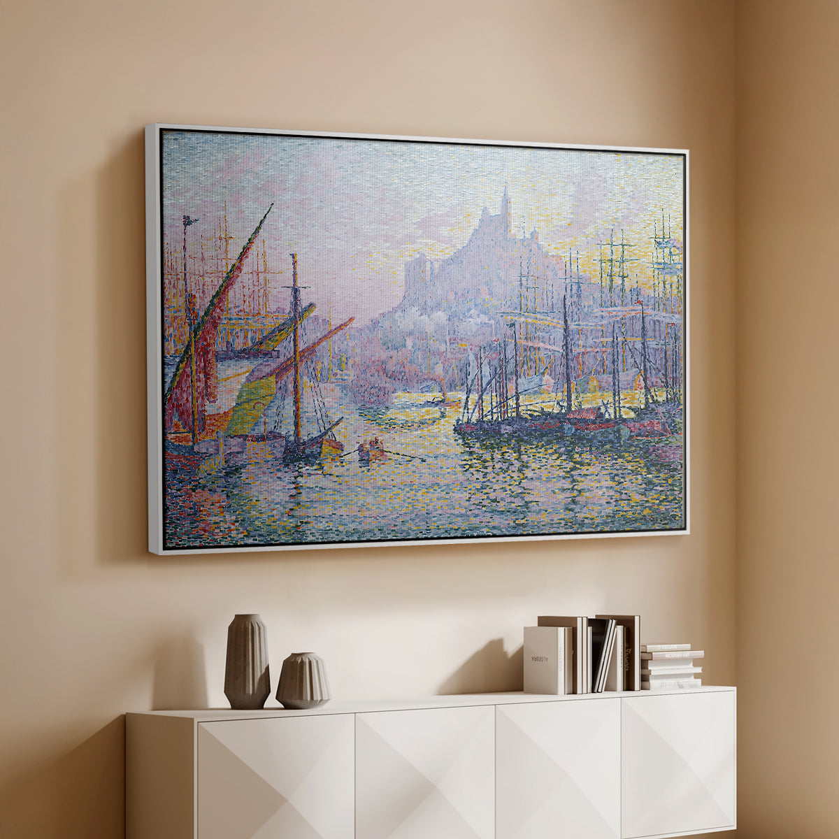 The Port of Marseille, 1905 - Floater Framed Canvas Print