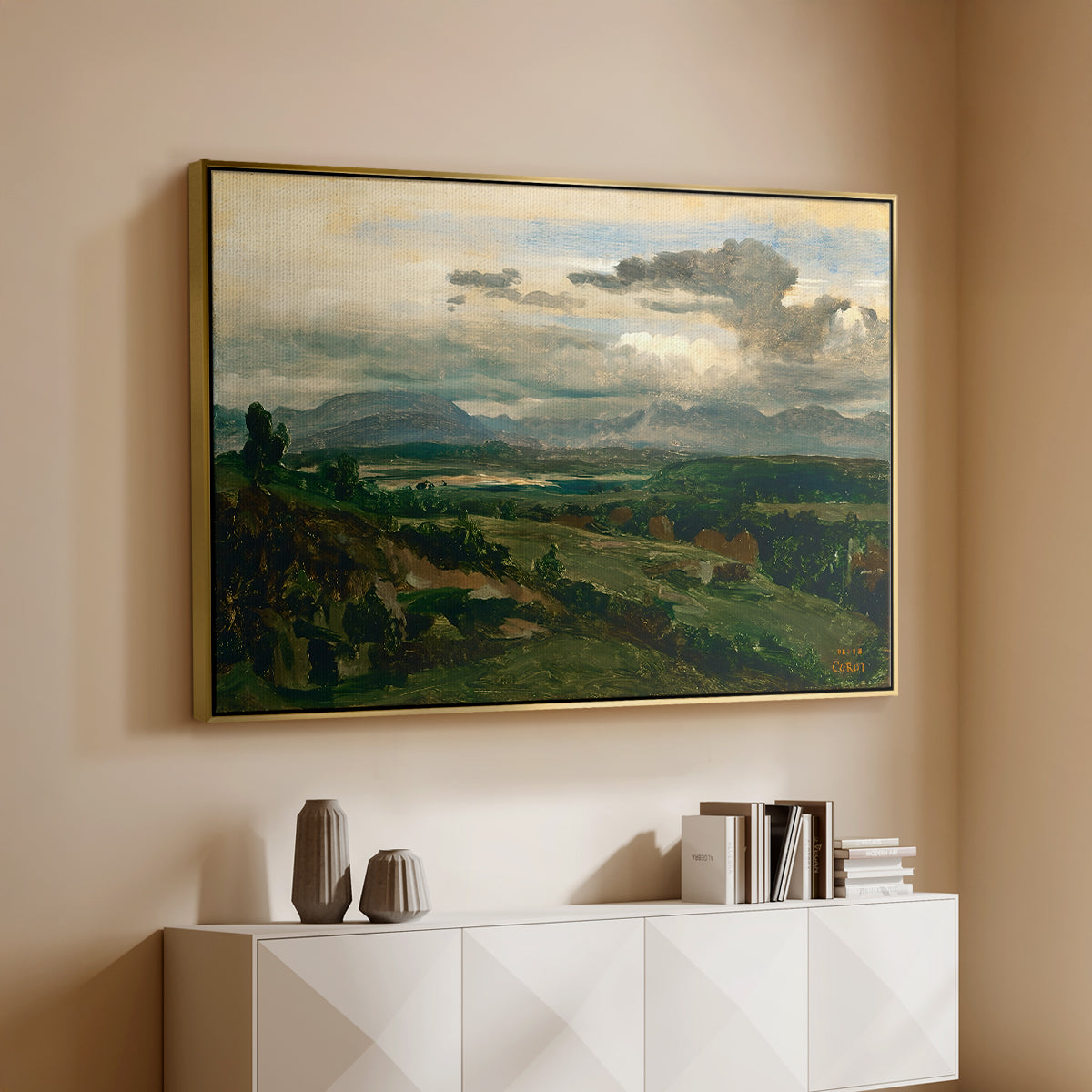 Civita Castellana, c. 1860s - Floater Framed Canvas Print