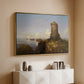 Italian Coast Scene with Ruined Tower, 1838 - Floater Framed Canvas Print