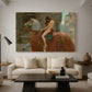 Canvas art print featuring an expressive depiction of legendary figure, displayed in a spacious living room