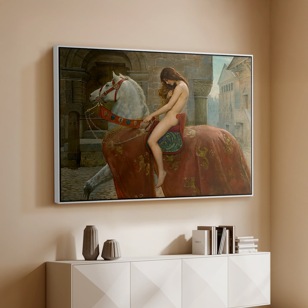 Lady Godiva, 1898 - Floater Framed Canvas Print