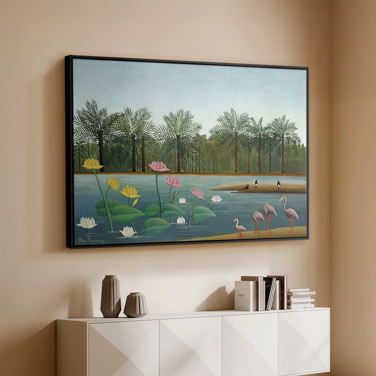 The Flamingoes (Les Flamants), 1907 - Floater Framed Canvas Print