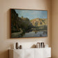 River Landscape with Cliffs, c. 1850-1860 - Floater Framed Canvas Print